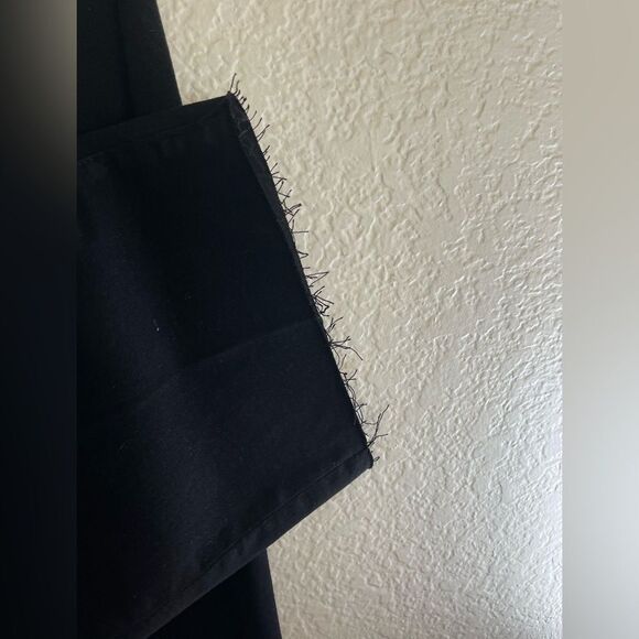 L'Agence Danica Wide Leg High Rise raw hem cropped Jeans in dark Black Size 30 - Picture 6 of 8